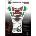 Ducati White Motor Bike Tank Pad
