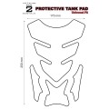 Universal Fit Black Screaming Skull Motor Bike Tank Pad Protector. A Street Pad which fits most m...