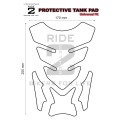 Universal Fit Red Ghost Reaper Motor Bike Tank Pad Protector. A Street Pad which fits most motorc...