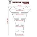 Universal Fit Black Fire and Ice Yin Yang Tank Pad. A Street Pad which fits most motorcycles.