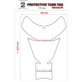 Blue and Black Universal Fit  Angelic Flaming Tank Pad Protector.  A street pad which fits most m...