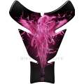 Pink and Black Universal Fit Angelic Flaming Tank Pad Protector. A street pad which fits most mod...