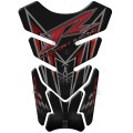 Yamaha Red, Black, and Chrome Silver Grey Standard R Series Tank Pad Protector. Fits most R serie...