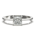 Princess cut solitaire 18k gold (white/yellow/rose)