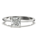 Princess cut solitaire 9k solid gold (white/yellow/rose)