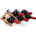 Criss-Cross Foldable Wooden Wine Rack Holder - 5 Bottle