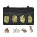Rabbit Feeder Bags Guinea Pigs Hay Bag Long Wear Feeder Bag Hanging Feeding Device with 4 Hol