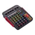 TM4 Digital 4-Channel Audio Mixer Mixing Console Built-in 48V Phantom Power with BT Function