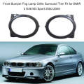 Front Bumper Fog Light Ring Cover Lamp Grille Surround Trim Replacement for BMW 3 E46 M3 Sport 2000-