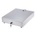 Heavy Duty Electronic Cash Drawer Box Case Storage 4 Bill 5 Coin Trays Support Push Manual Op