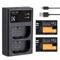 K&F Concept Dual LP-E6NH Battery + Charger Kit for Canon Cameras-KF28.0021