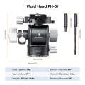 K&F Hydraulic Fluid Tripod Video Head with Handle with 360 Degree Rotation