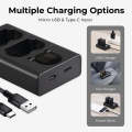 K&F Concept Dual NP-W235 Battery + Charger Kit for Fuji Cameras-KF28.0018