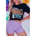 Black It Was The Tequila Talking Graphic Short Sleeve T-shirt