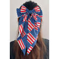 Dark Blue American Flag Large Bow Knot Hair Clip