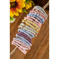 Pink Multicolour 20pcs Boho Knotted Hair Ties