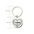 Silvery Cousins Stainless Steel Key Ring