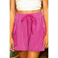 Bright Pink Cargo Pocket Wide-leg Shorts