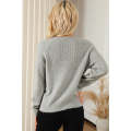 Hollow Out Buttoned Knit Cardigan