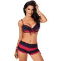 Red Black Ombre Shading Push Up Bikini and Boardshort - Red / L (36 / UK12)