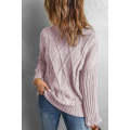 Pink Oversize Thick Pullover Sweater