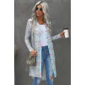 Tie-dye Patchwork Long Striped Cardigan with Pockets