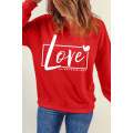 Fiery Red Valentine's Day Love Graphic Sweatshirt