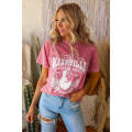 Red Nashville Music City Graphic Mineral Washed Tee