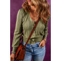 Cypress V Neck Buttoned Textured Sweater Cardigan