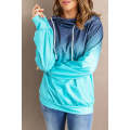 Blue Ombre Pullover Long Sleeve Hoodie - Blue / L (EU38 / UK14)