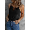 Black Ladder Hollow-out Tank Top