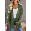Army Knit Texture Long Cardigan