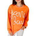 Carrot Contrast Game Day Graphic Casual Top