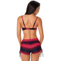 Red Black Ombre Shading Push Up Bikini and Boardshort - Red / L (36 / UK12)