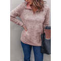 Pink Quarter Zip Pullover Sweatshirt