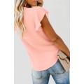 Pink Forever Tonight Button Tie Top