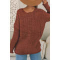 Red Sandalwood Vintage Cable Knit Button Front Cardigan