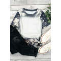 Multicolor Tie Dye Bleached Round Neck Short Sleeve T-shirt