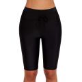 Black Black High Waisted Boardshort Swim Bottom