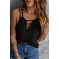 Black Ladder Hollow-out Tank Top