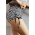 Gray Side Drawstring Anti Cellulite High Waist Scrunch Butt Lift Shorts