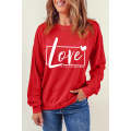 Fiery Red Valentine's Day Love Graphic Sweatshirt