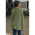 Jungle Green Cowl Neck Shift Tunic Top