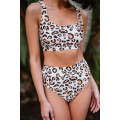 Leopard Bralette High waisted swimsuits