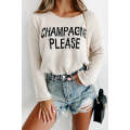 Snow White Champagne Please Graphic Sweater