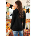 Black Wash Fleece Pullover Sweatshirt