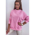 Bonbon Pearl Detail Ribbed Crew Neck Sweatshirt