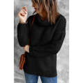 Black Cozy Long Sleeves Turtleneck Sweater