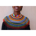 African wedding necklace, Zulu necklace, Beaded shawl necklace, African jewelry, Masai necklace, ...