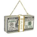 $10000 Dollar Clutch Evening Rhinestone Bag